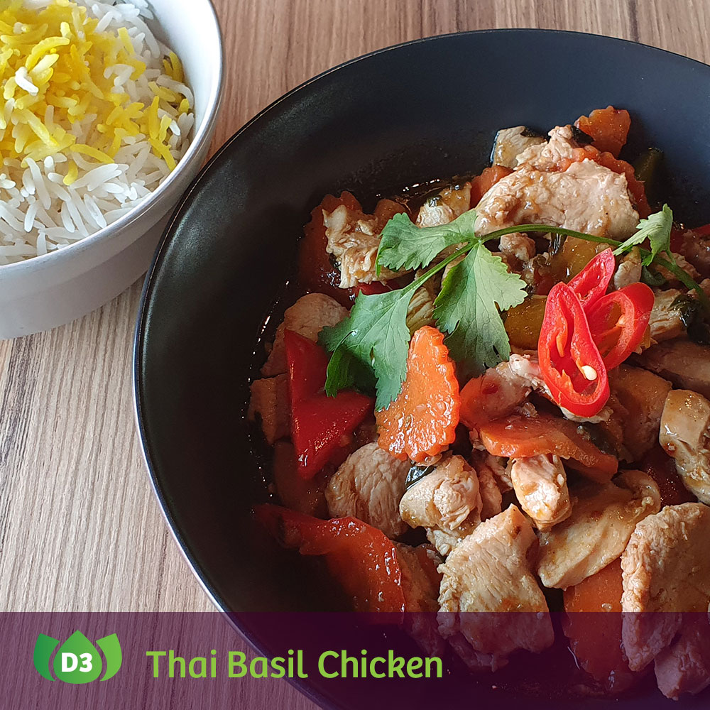 D3 Gai Pad Kaprao Thai Basil Chicken